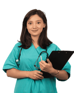 smiling-doctor-with-stethoscope-holding-clipboard-white-background